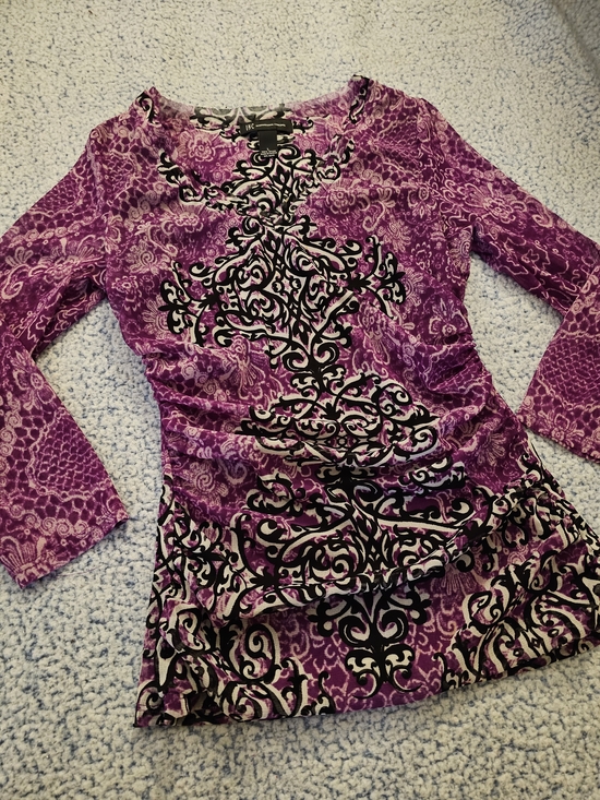 INC International Concepts Tops - INC International Concepts Purple Patterned Top